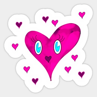 Herzchen the little pink heart Sticker